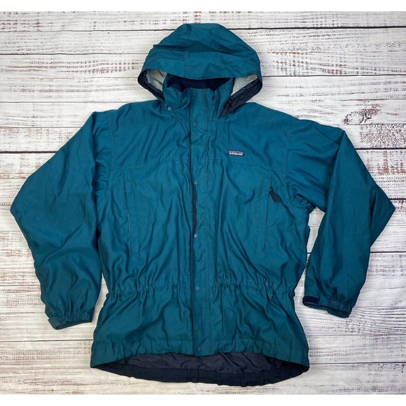 Vintage Patagonia Super Alpine Pluma Gridman‎ Jacket Rain Full Zip Blue Mens L - Picture 1 of 7